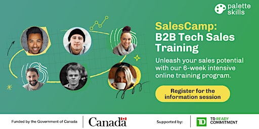 Hauptbild für Introduction to SalesCamp: B2B Tech Sales Training (Information Session)