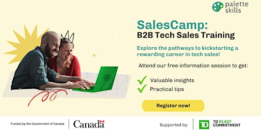 Immagine principale di Inside SalesCamp: B2B Tech Sales Training (Information Session) 