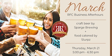 Immagine principale di RFC Business Member Afterhours at Sparge Brewing and catered by Slurpz 