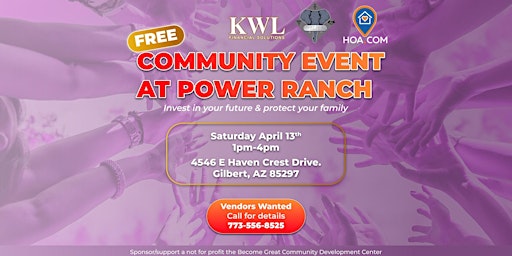 Imagen principal de Community Event at Power Ranch