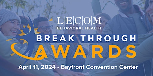 Imagem principal do evento 2024 LECOM Behavioral Health Breakthrough Awards