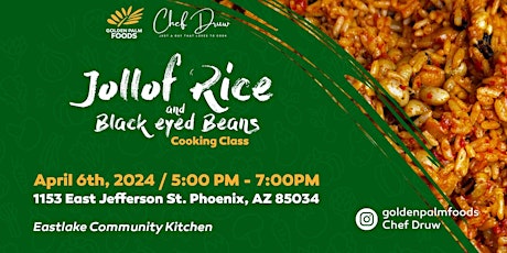 Jollof Rice & Black Eyed Beans Cooking Class