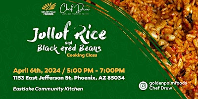 Jollof Rice & Black Eyed Beans Cooking Class primary image