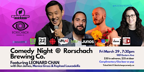 Immagine principale di Black Sheep Comedy @ Rorschach Brewing Co. Featuring LEONARD CHAN 