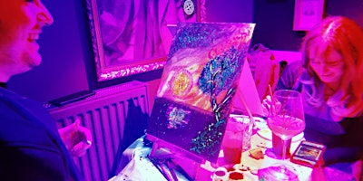 Imagem principal de Boozy Brushes, Neon Nights Paint Party! Leeds