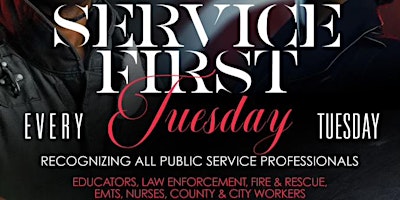 Imagen principal de Serve First Tuesdays @ Katch Kitchen|A Day for Public Service Professionals