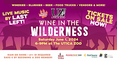 Hauptbild für 2024 Utica Zoo Wine in the Wilderness