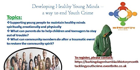 Developing healthy young minds – a way to end youth violence primary image