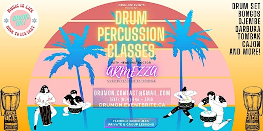 Drum & Percussions Classes (DrumSet, Bongos, Djembe, Darbuka, Tombak, etc.) primary image
