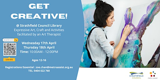 Image principale de Express Yourself @ Strathfield Library!   17th + 18th April |  Ages 12 - 16
