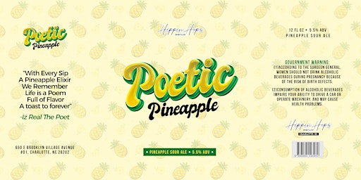 Primaire afbeelding van Iz-Real The Poet "Poetic Pineapple" Beer Release Party