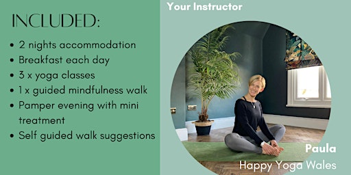 Immagine principale di Yoga weekend with mindfulness walk and pamper evening 