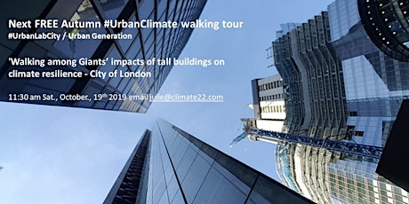 'Walking among Giants’ an urban climate walking tour - City of London primary image