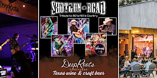 Imagem principal de 80s/90s COUNTRY TRIBUTE by Shotgun Road-- plus great TX wine & craft beer!