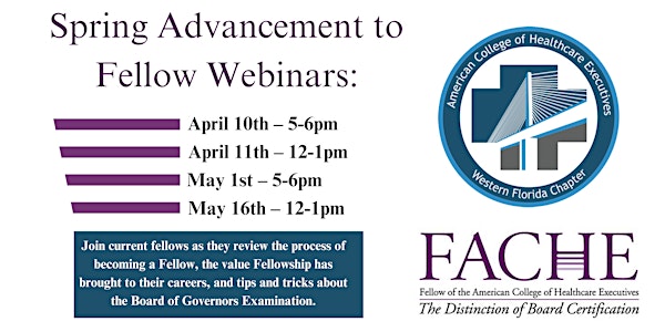 Advancement to Fellow Webinar - May 1st - 5pm