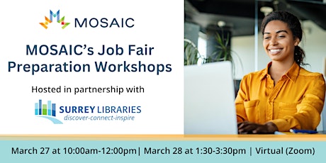 MOSAIC Job Fair Preparation Workshops with Surrey Libraries primary image
