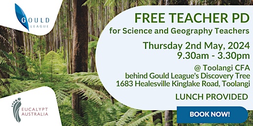 Primaire afbeelding van FREE Forest Teacher PD for Science and Geography Teachers by Gould League