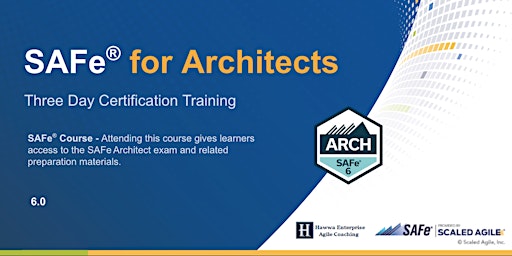 Imagen principal de VIRTUAL ! SAFe® for Architects  Certification Training