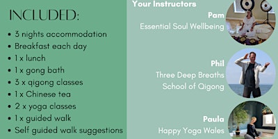 Primaire afbeelding van 3 night wellness break in Llandudno: Gong bath, Qigong, Yoga + Guided Walk