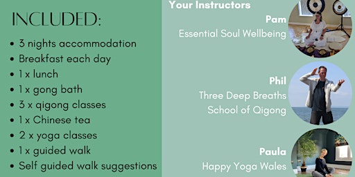 Imagen principal de 3 night wellness break in Llandudno: Gong bath, Qigong, Yoga + Guided Walk