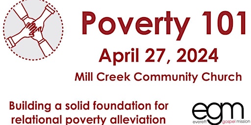 Imagem principal do evento Everett Gospel Mission Poverty 101 Class @  Mill Creek Community Church
