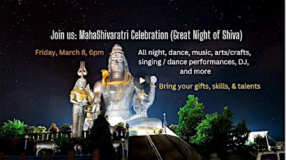 Kirtan (Devotional Chanting) Social at MahaShivaratri Celebration All Night