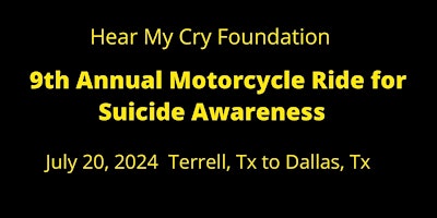 Imagem principal do evento 9th Annual Motorcycle Ride for Suicide Awareness