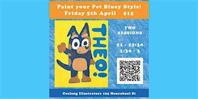 Primaire afbeelding van Paint your Pet Bluey Style!