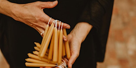 OFF GRID LIVING FESTIVAL Hand Dipped Beeswax Candles with intention