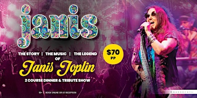 Imagen principal de Janis  2 Course Dinner & Tribute Show