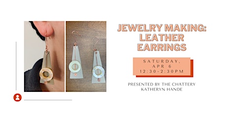 Jewelry Making: Leather Earrings - IN-PERSON CLASS primary image