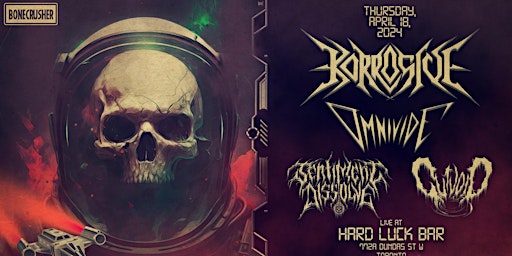 Imagem principal do evento Korrosive, Omnivide, Sentiment Dissolve, Gutvoid