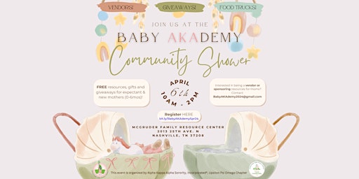 Primaire afbeelding van Baby AKAdemy Community Shower