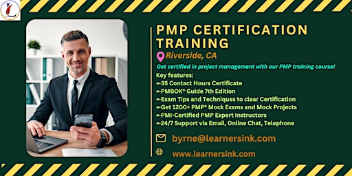 Hauptbild für 4 Day PMP Classroom Training Course in Riverside, CA