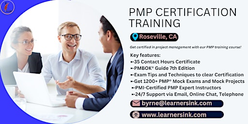 Primaire afbeelding van 4 Day PMP Classroom Training Course in Roseville, CA
