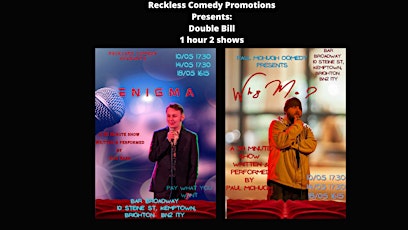 RECKLESS COMEDY PRESENTS DOUBLE BILL (BRIGHTON FRINGE)