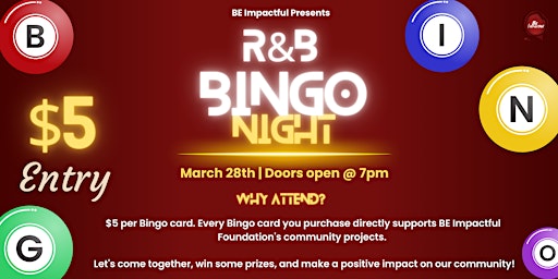 Imagem principal de BE Impactful Presents: R&B Bingo