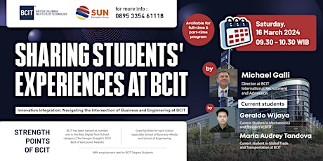 Sharing Students’ Experiences at BCIT primary image