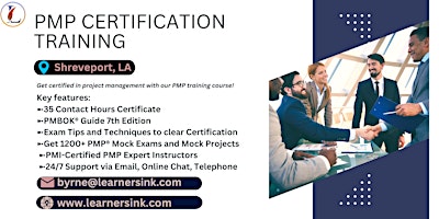 4 Day PMP Classroom Training Course in Shreveport, LA primary image