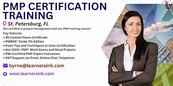 4 Day PMP Classroom Training Course in St. Petersburg, FL