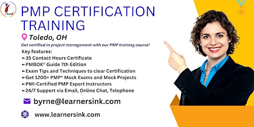 4 Day PMP Classroom Training Course in Toledo, OH primary image