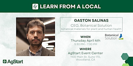 Learn from a Local:  Gaston Salinas,  CEO of Botanical Solution