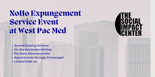 Image principale de Expungement Service Event at West Pac Med (NoHo)