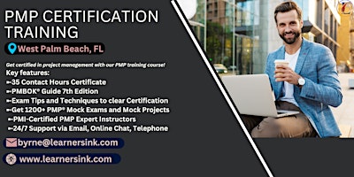 Primaire afbeelding van 4 Day PMP Classroom Training Course in West Palm Beach, FL