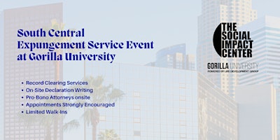 Expungement Service Event at G.U. Training Center (South Central) primary image