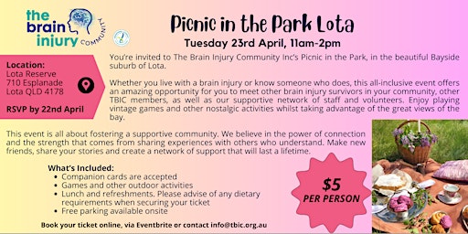 TBIC Picnic in the Park - Lota primary image