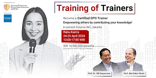 Immagine principale di Training of Trainers #4, In-person Course Jakarta 