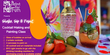 Shake, Sip & Paint - Cocktail Making and Painting Class