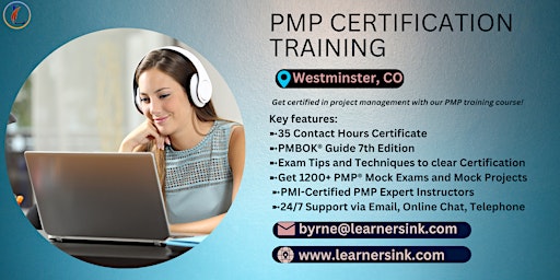 4 Day PMP Classroom Training Course in Westminster, CO primary image