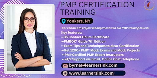 4 Day PMP Classroom Training Course in Yonkers, NY primary image